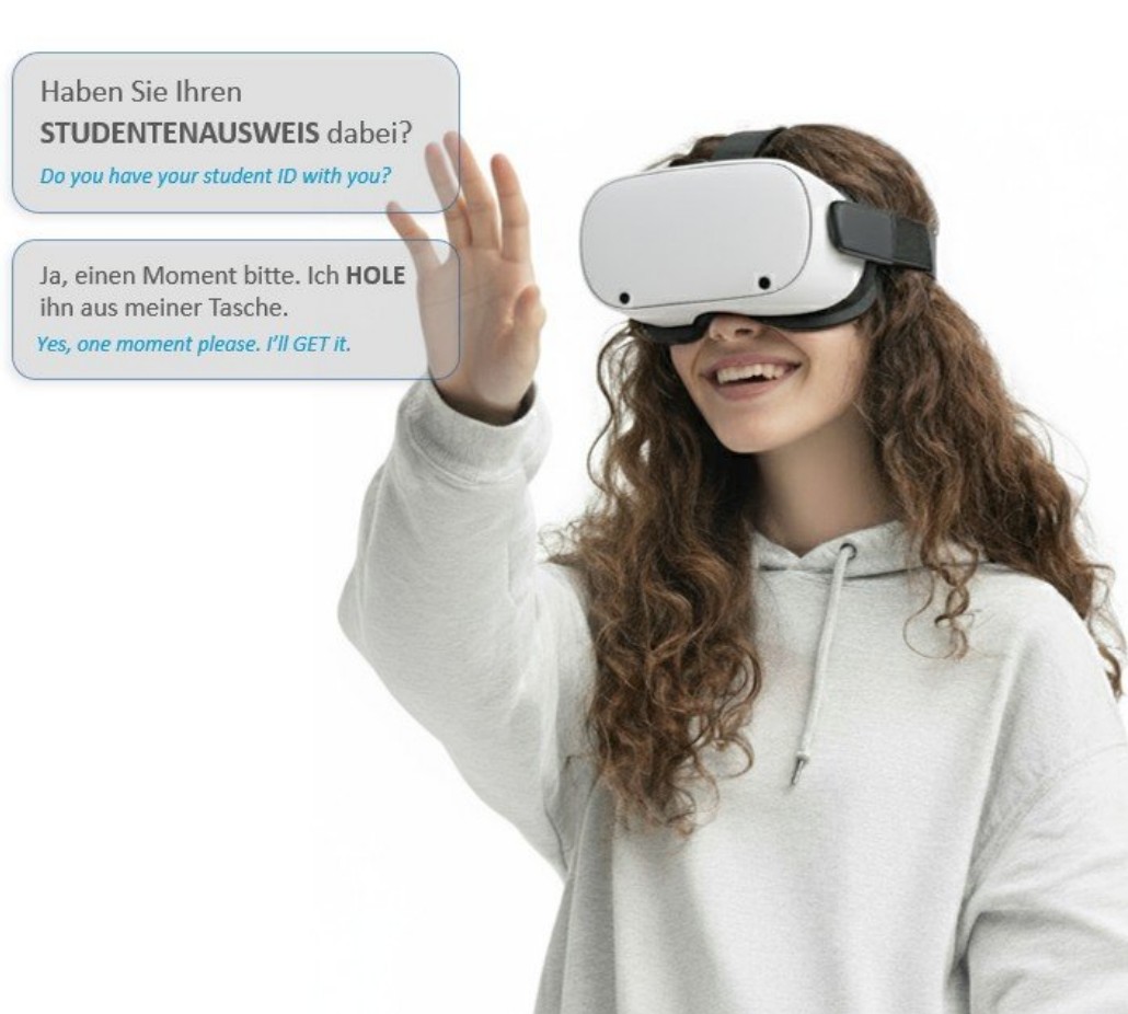 Learner practicing in VR